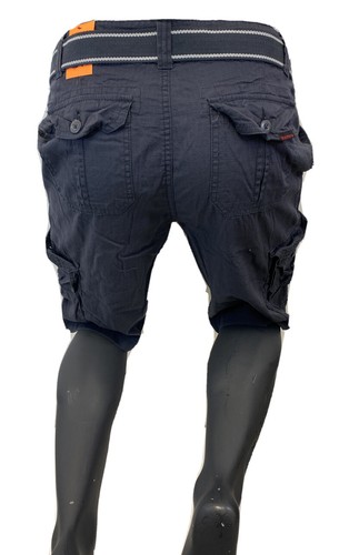 Mens WEAR FIRST CARGO SHORTS NAVY BLUE LAVA WASH MMA 30 32 34 36 BLACK LABEL NWT - Picture 8 of 10