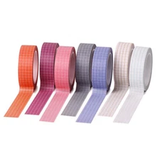 Grid Washi Tape Masking Sticker Scrapbooking Planner Stationery Decor Material
