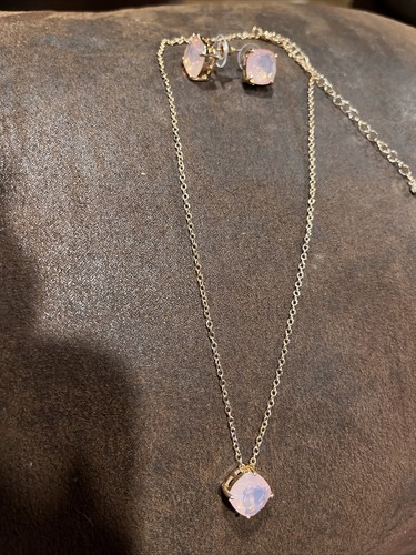 Rose Topaz Necklace W/ Matching Earrings, New In Pkg., Nice Gift! - Picture 3 of 9