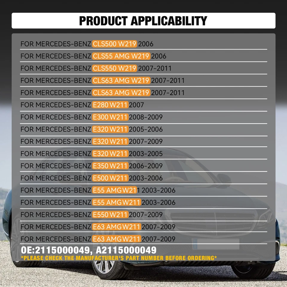 Reservoir Coolant For Mercedes Benz E320 2003-2009 E350 2006-2009 2115000049 Car - Imagem 2 de 4