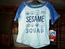 SESAME SQUAD BOYS TODDLER T SHIRT SIZE 18 MONTHS BLUE SESAME SQUAD SHORT SLEEVE