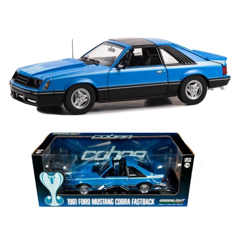 Ford Mustang Cobra 1981 techo en T azul coche escala 1:18 - Imagen 5 de 6