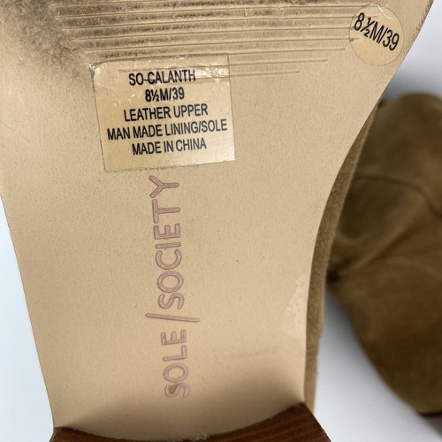 Sole Society size 8.5 Women’s Calanth Tan Brown Suede Leather Slouchy Boots - Picture 8 of 8