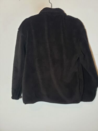 Victoria's Secret Pink Full Zip Sherpa Plush Sweater Size M Black new with tags - Picture 2 of 5