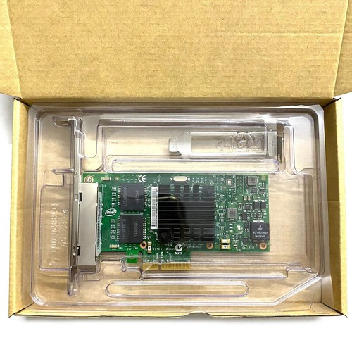 I350-T4V2 DELL/INTEL 1GbE PCI-E QUAD PORT ADAPTER Dell X8DHT T34F4 beide Halterungen - Bild 1 von 2