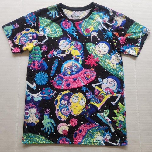 Rick and Morty Men's Apparel T-Shirt - Space Animation - Size: Medium - Picture 2 of 13