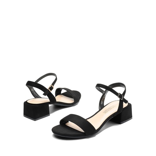 Women Low Heel Chunky Heel Open Toe Ankle Strap Wedding Party Heel Sandals Shoes - Picture 10 of 33