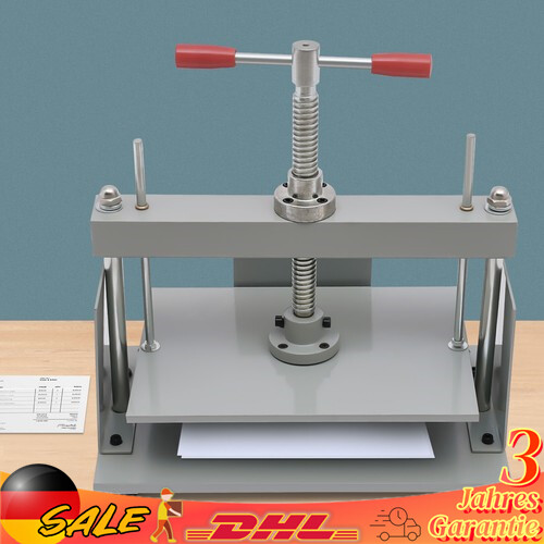 Flachdrücken Maschine Buchbinder Buchbinderpresse für Papier A4 + BalanceLeiste - Bild 1 von 10