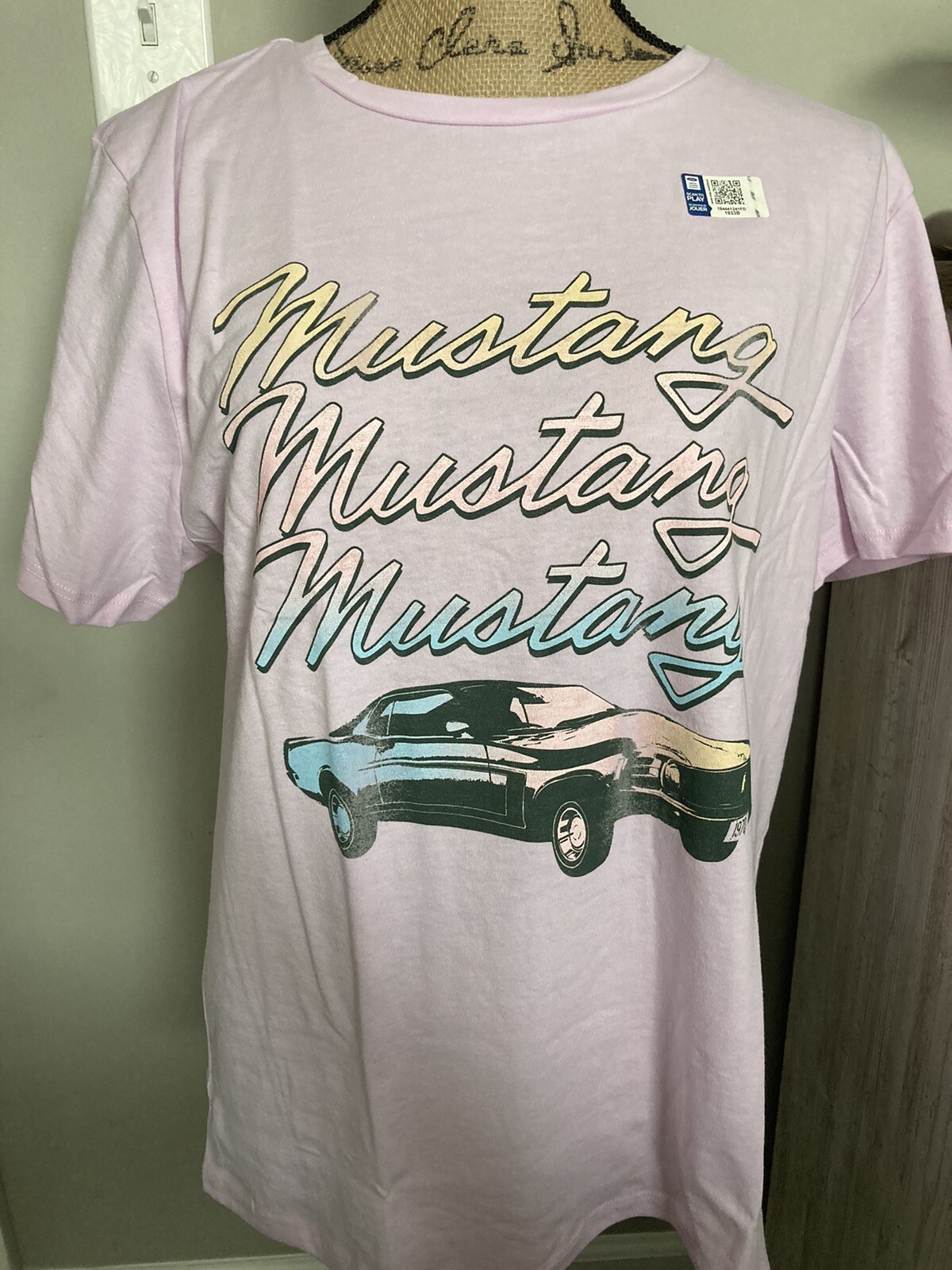 Ford Mustang Women's Pink T-shirt Size Large NWT | eBay