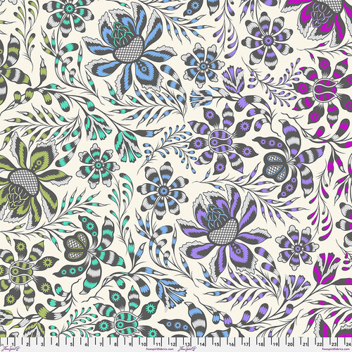 ROAR Backing by Tula Pink, 1/2 a mtr of Super Wild Vine - Mist - Picture 1 of 3
