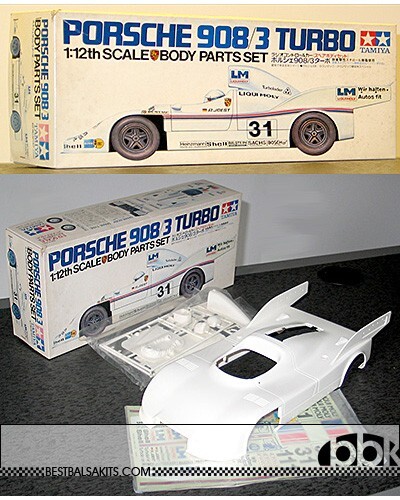 TAMIYA 1/12 PORCHE 908 RC SPARE BODY SET + DECALS & DRIVER SPRUE = ALL COMPLETE - Bild 1 von 1