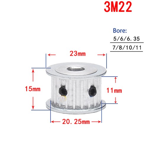 HTD-3M Timing Belt Pulley 12T - 120T for 10mm 16mm Belt Reprap 3D Printer CNC - Picture 12 of 35