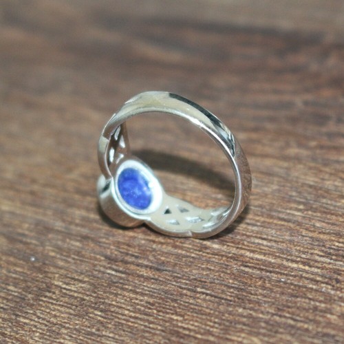 Anello Nuovo Argento Sterling 925 Lapislazzuli Vero Lazzazzuli - Foto 5 di 5