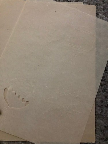 Vintage Christmas Stencils w Envelope Santa Claus 1950's XMAS Window Decoration - Picture 8 of 13