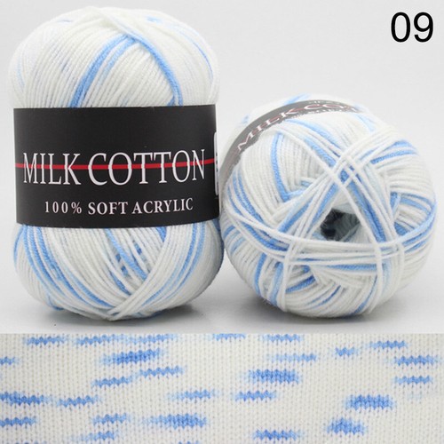 50 g / rollo de algodón lana de punto hilo de algodón hilo de tejer a mano lana ganchillo DIY - Imagen 17 de 40