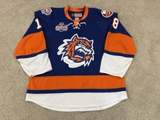 Bridgeport Sound Tigers Game Worn Used Authentic AHL MIC Jersey Islanders 58