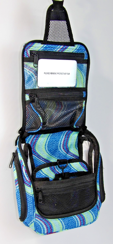 LL Bean blau & grün Reisetasche hängend Kulturbeutel Dusche Tragetasche Make-up