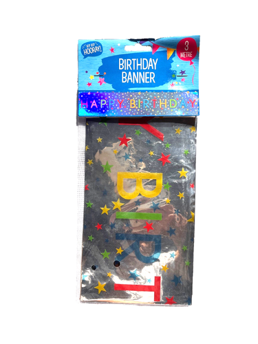 3m Happy Birthday Banner Hip Hip Hooray Party Decoration Reusable - Picture 2 of 10