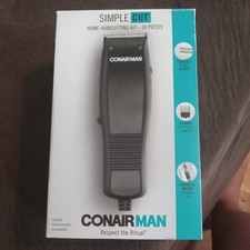 Conair Man Simple Cut Corded Hair Clippers Haircutting Kit 10 Piece Set CONAIR