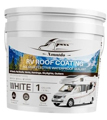 RV Roof Sealant, RV Roof Coating White, Waterproof Solar Reflective 1 Gallon