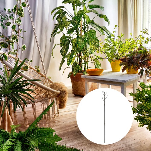 6 Pcs Plant Support Stakes Set, 43.3" Twig Plant Stem Support Structures, Brown - Picture 5 of 6