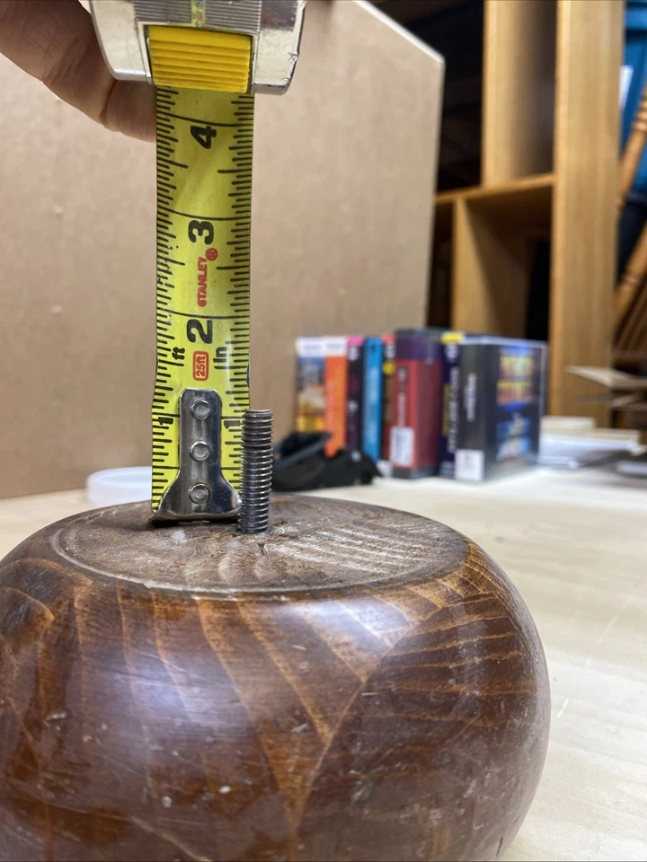 Juego de 4 patas redondas de madera para muebles - pies de moño 2,75" de alto 5,25" de diámetro Foto 4 de 4