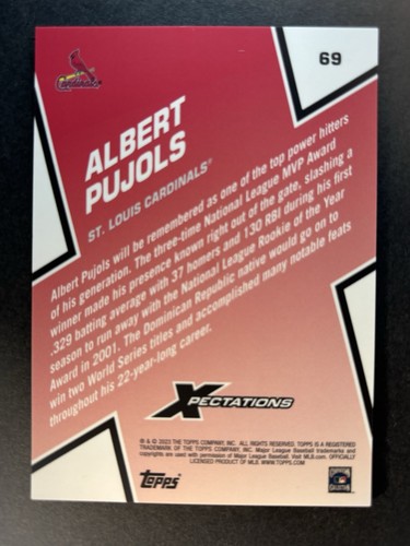 Albert Pujols  /99 Rainbow Foil 2023 Topps Xpectations Providential Preludes #69 - Picture 2 of 2
