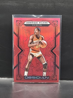 Dominique Wilkins 2021-22 Panini Obsidian Electric Etch Red Flood #143