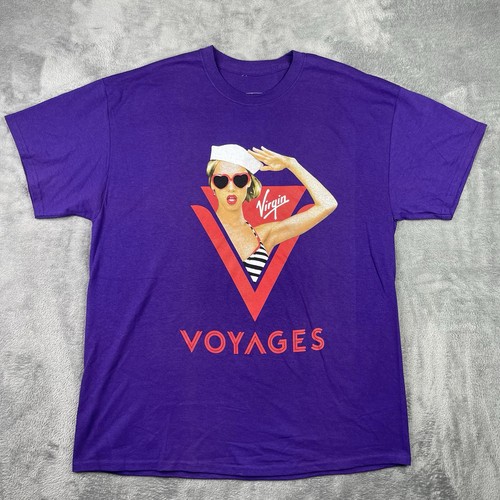 Camisa Virgin Voyages Para Hombre XL Cruise Line Love Airlines Vacation Island R Branson