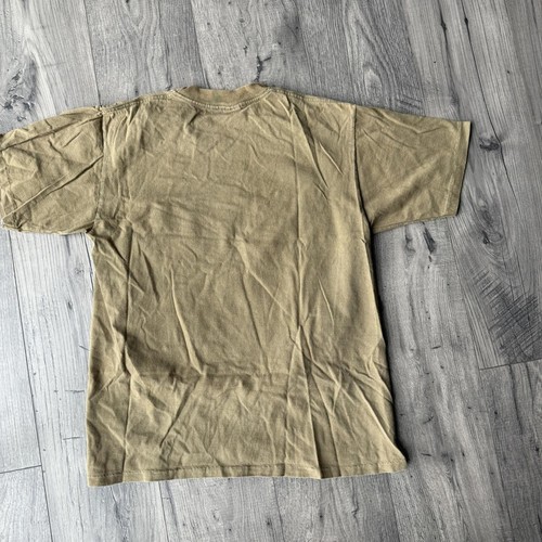 Camiseta Gráfica Puma Años 90 De Colección Hecha en EE. UU. Talla L Mapa Tono Tierra Puntada Única - Imagen 6 de 8