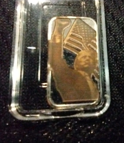 Seltener 1g Gramm .999 Feinsilber Donald Trump Lazer graviert/geätzt Barren. UNIKAT! - Bild 4 von 7