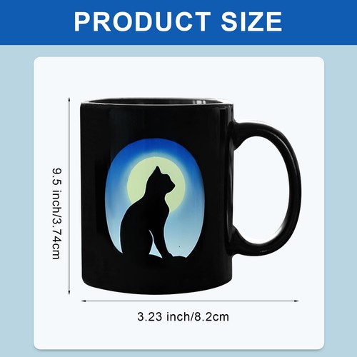 Black Cat Mug, Halloween Mug, Halloween Coffee Mugs, Black Cute Ceramic Cat C... - Bild 2 von 7