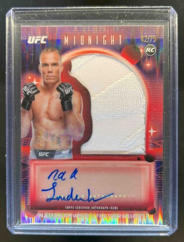 2025 Topps UFC Midnight Nate Landwehr Rookie Relic Auto RC Dusk Rookie #42/75