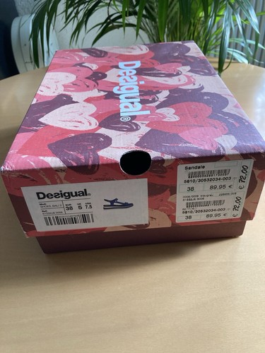 neu! NP 89,95 € * Desigual * hübsche Sandalen * Königsblau Muster * Gr. 38 * 5,5 - Bild 8 von 13