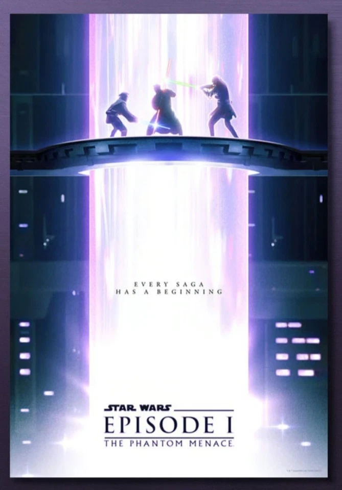 Póster Sideshow Starwars Darth Maul vs the Jedi Episodio 1 Archivos ACME LM 150 Foto 3 de 3