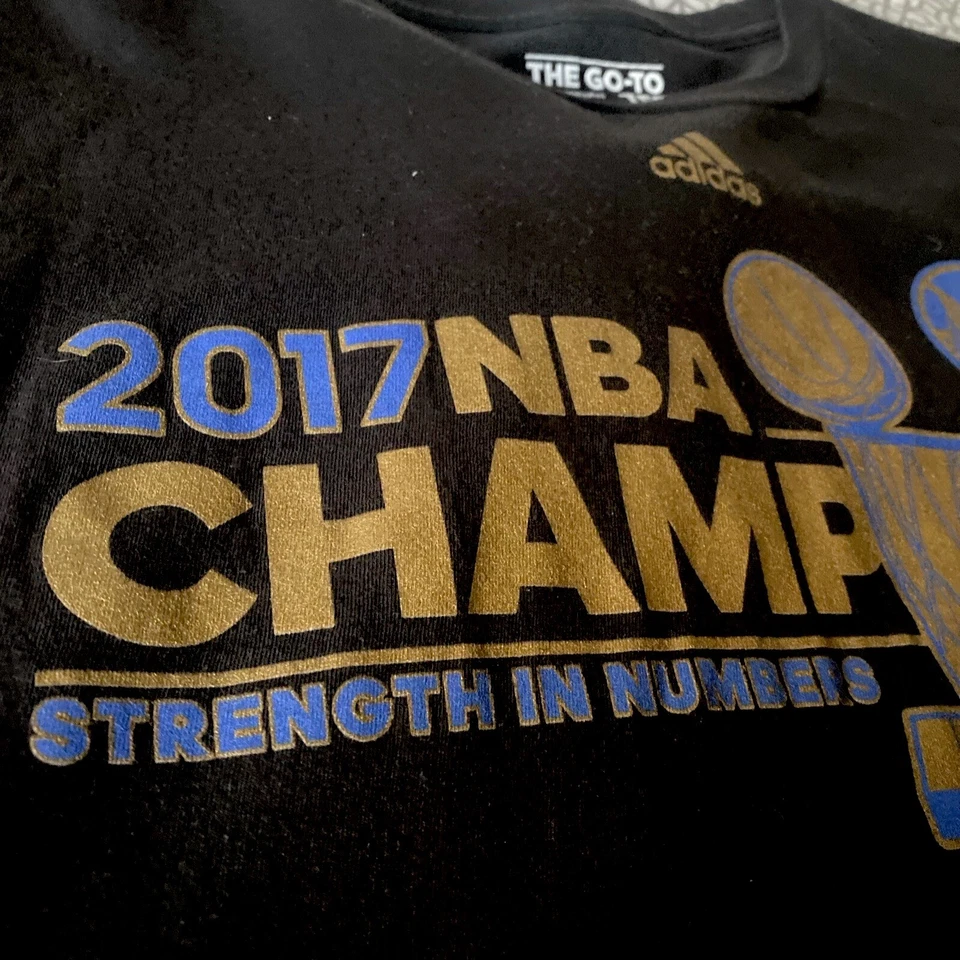Lote de camisetas Golden State Warriors para hombre L 2015 y 2017 campeón de las finales de la NBA Adidas Foto 4 de 4