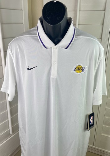 Nike Dri-Fit NBA Los Angeles Lakers White Logo Polo Shirt DN4813-100 - Men’s XLT - Bild 2 von 6