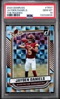 132328635 Jayden Daniels 2024 Panini Donruss #TR-37 The Rookies Rookie RC PSA 10