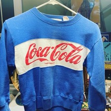 True VINTAGE Coca-Cola Blue Crewneck Coca-Col...
