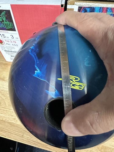 USED-Bowling Ball -15lb RotoGrip "X CELL" DRILLED WEIGHT -14lb 13oz (2) - Picture 7 of 9