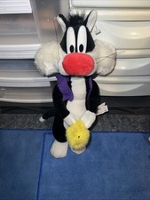 Vintage Loony Tunes Sylvester The Cat 12" Plush 1998 Looney Tunes plush