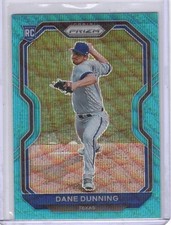 2021 Panini Prizm Teal Wave Prizm RC #226 Dane Dunning Texas Rangers