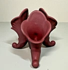 Van Briggle Triple Cornucopia Candleholder Mulberry Pink