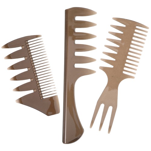 9tlg Breit Zahnkamm Set Männer Haarstyling Friseur Textur Kamm für Volumen - Bild 7 von 12