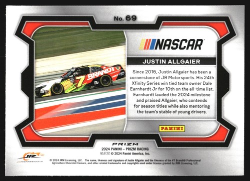 Panini Prizm Racing Silver #69 Justin Allgaier 2024 - Imagen 2 de 2