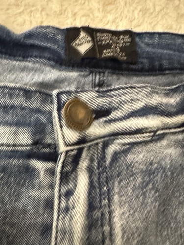 Road Narrows Moto Biker Jeans Herren 44 Distressed Ribbed Panel Zipper Style Hose - Bild 3 von 12