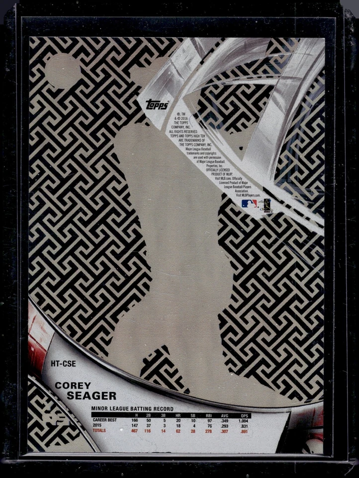 2016 Topps High Tek #HT-CSE Corey Seager Pattern 2 Buckle - Image 2 of 2