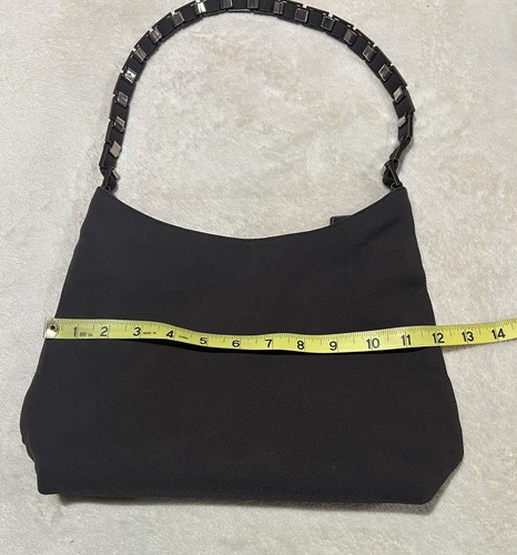 Salvatore Ferragamo Schultertasche/Handtasche mit Kette verbunden braun Canvas - Bild 8 von 9