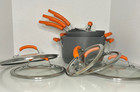 Rachael Ray  Anodized Nonstick Cookware 12 Piece Pots and Pans and Lids Set