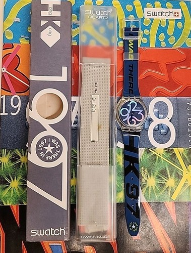 Swatch Watch XXL Hong Kong I Was There GK171C 1997 Limited Packagings NOS